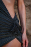 Azaria One-Shoulder Coverup Rosette Side Detail