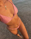Yasmin Triangle Bikini Top in Pink Musk