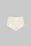 High-waisted bikini bottoms in seashell off-white